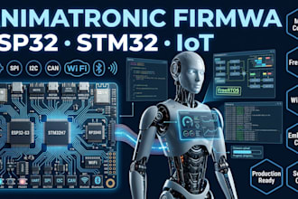 develop firmware for animatronic robots and smart devices
