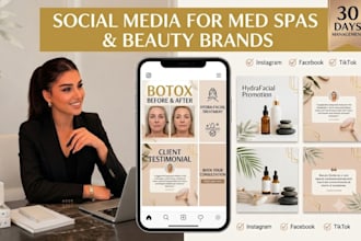 be social media marketing manager for med spa, aesthetic clinic, skincare brand