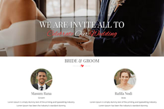 design event website, wedding website, booking website, event planning website