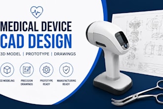 create medical device cad modeling, healthcare prototype drawings