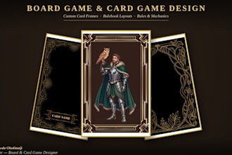 design your board game or card game mechanics and rulebook