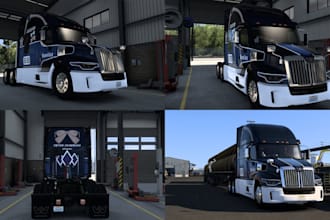 create ets 2 and ats skin and trucks, ets trailer, ats map