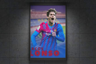 create professional football transfer announcement graphics