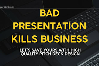 design powerpoint presentation, google slides investor pitch deck, film deck