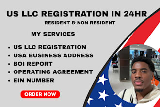 do USA llc registration, USA llc formation, US wyoming US llc for US ein support