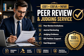 fulfil peer review and judging criteria for eb1, eb1a, or niw petitions