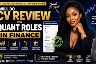 do CV review for quant roles in finance