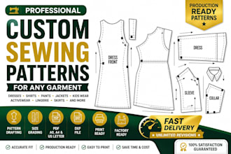 create sewing patterns for dresses shirts jackets and all garments in pdf dxf