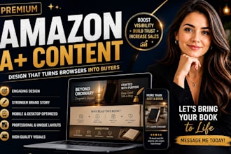 design amazon KDP aplus content design for your KDP books, amazon ebc design