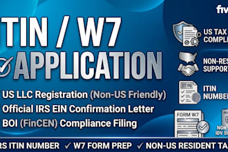 prepare irs itin w7 application and tax compliance for non US residents
