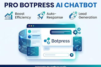 design a botpress ai chatbot with automation