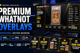 design premium whatnot auction overlays scoreboards