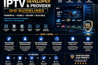 install server, restream, SSL, m3u and epg professionally