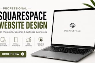 build squarespace website for therapists, coaches with booking