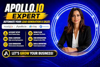 be your apollo io expert setup CRM automation workflow automation sales pipeline