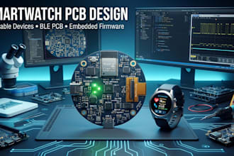 design custom smartwatch, wearable device, ble pcb, embedded firmware