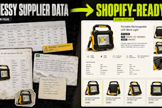 turn your supplier catalog into clean shopify product listings