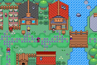 do pixel art tileset pixel character sprite sheet rpg game art pixel animation