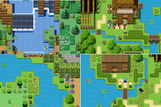 do pixel art tileset pixel character sprite sheet rpg game art pixel animation