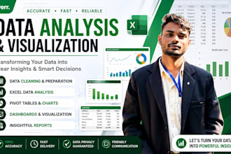 do excel data analysis, dashboards and reports