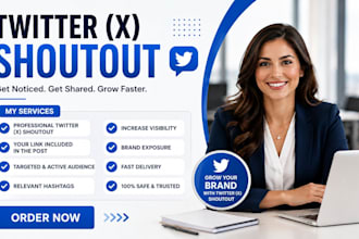 promote your website, business, app, or brand with a twitter x shoutout