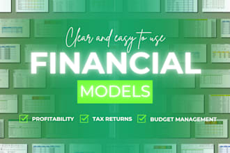 build custom excel financial models, dashboards, accounting sheets