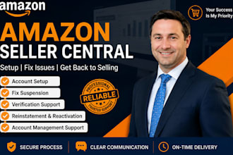 setup amazon seller central account and fix suspension, verification issues