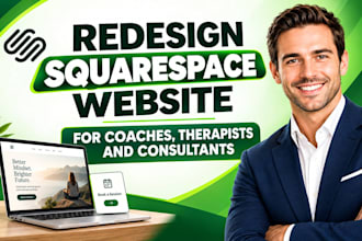 redesign squarespace website for coaches consultants and therapists book