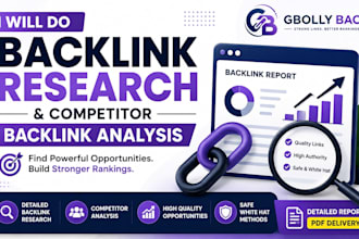 do research and competitor backlink analysis