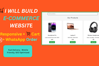 design responsive ecommerce website in HTML CSS