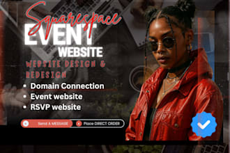 build squarespace event website with domain connection setup squarespace website