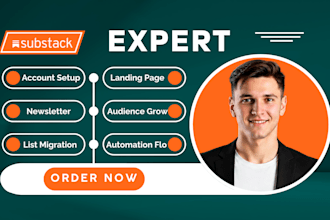 setup substack manage substack newsletter design substack beehiiv landing page