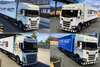 create high 3d quality ets 2 and ats skin and trucks, ets trailer, ats map