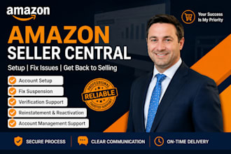 setup amazon seller central account and fix suspension, verification issues