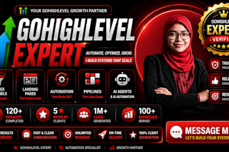 design gohighlevel landing pages, websites, funnels, email automation