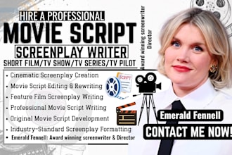 write edit proofread format movie script screenwriting screenplay in final draft