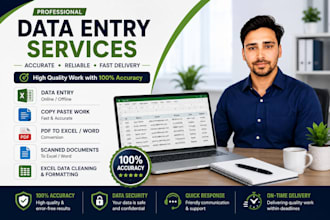 do accurate data entry, excel, copy paste and pdf conversion