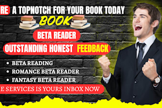 be your professional beta reader and review your manuscript