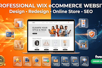 design wix website or create wix ecommerce store