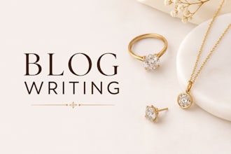 write SEO jewelry content for luxury brands, ecommerce, and fine jewelry
