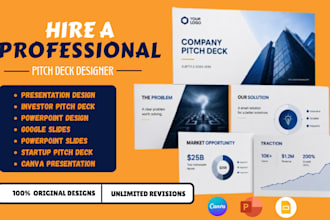 design investor pitch deck business plan startup pitch deck ppt template design
