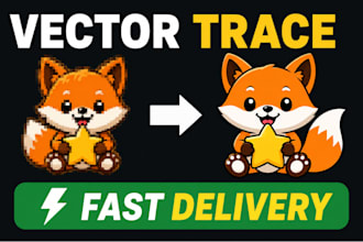 do manual vector tracing, logo to vector, image to vector in illustrator