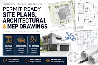 do permit ready site plans, architectural and mep drawings