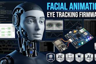 develop esp32 stm32 facial animation,eye tracking firmware animatronic robots