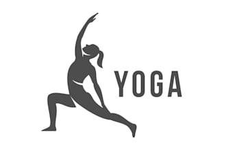design yoga and fitness logo with 13 hours