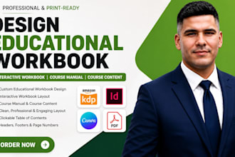 design educational workbook,interactive workbook,course manual,course content