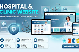 create a professional hospital or clinic website