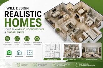 design realistic homes using planner 5d, roomsketcher, and floorplanner