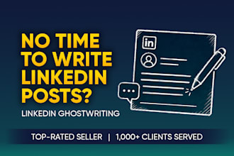 ghostwrite linkedin posts for founders, coaches, and consultants