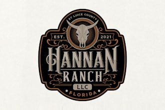 do custom western cattle brand, livestock, cowboy, ranch logo for your business